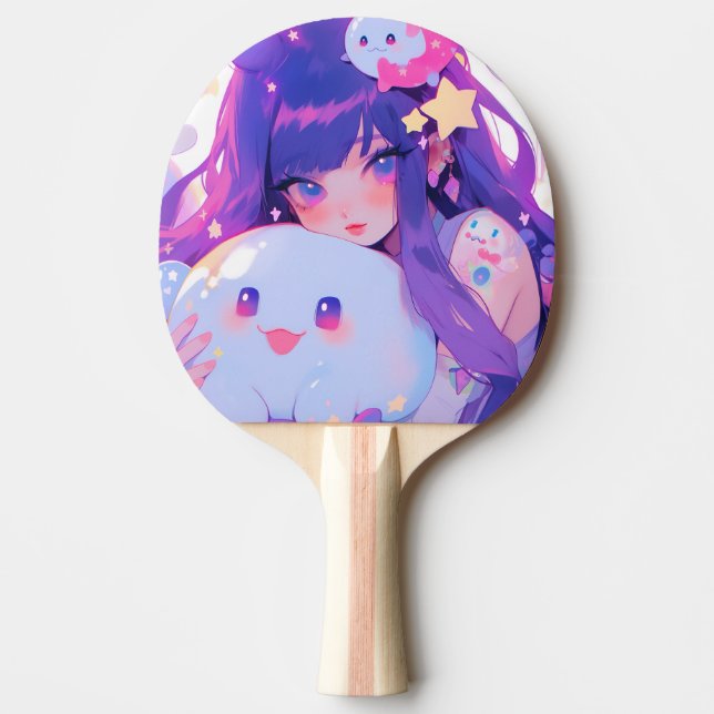 Pala De Ping Pong Dreamy Pastel Kawaii Magic Anime Chica Estética (Anverso)