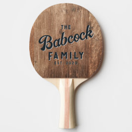 Pala De Ping Pong Driftwood Boards Retro Family Name & Year
