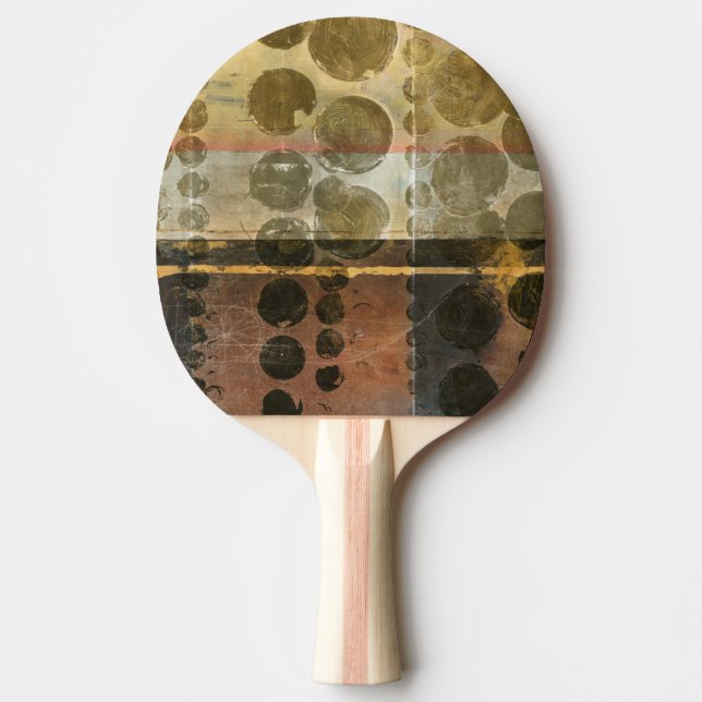 Pala De Ping Pong Dropletas verdes circulares (Anverso)