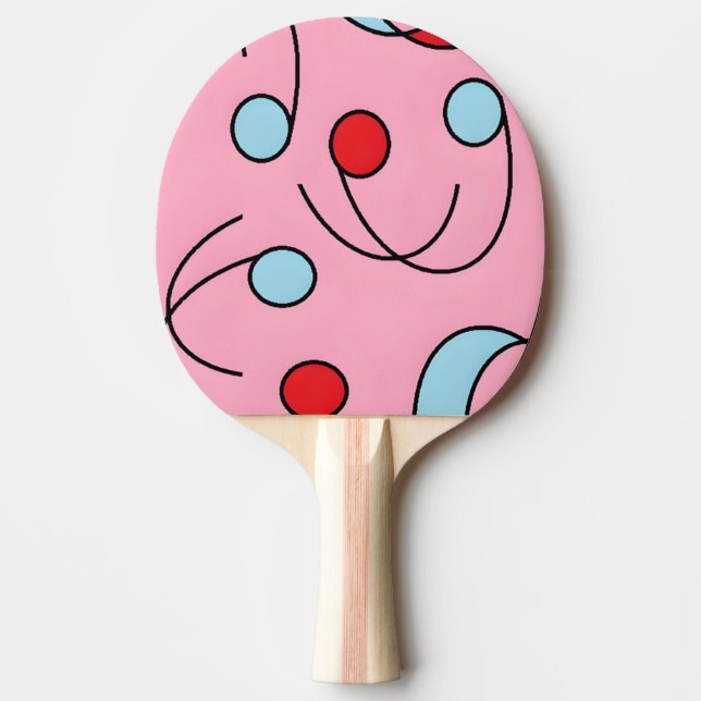 Pala De Ping Pong Drupas de Memphis Design (Anverso)