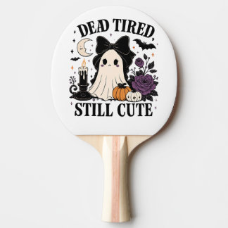 Pala De Ping Pong Dulce Fantasma Coquette de Halloween con Lazo