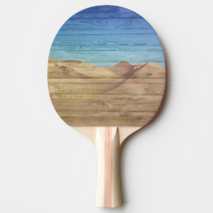 Pala De Ping Pong Dunas de arena del desierto Hermoso cielo azul sob