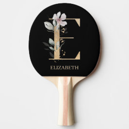 Pala De Ping Pong E Monograma Floral Personalizado