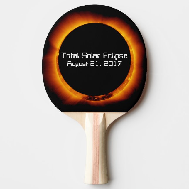 Pala De Ping Pong Eclipse solar total de 2017 (Anverso)