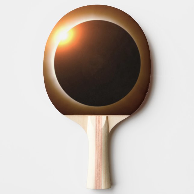 Pala De Ping Pong Eclipse solar total de oro (Anverso)
