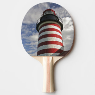 Pala De Ping Pong EE. UU., Maine, Lubec. Faro de West Quoddy Head