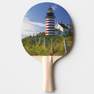 Pala De Ping Pong EE. UU., Maine, Lubec. Faro de West Quoddy Head