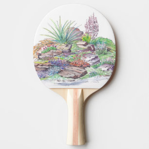 Pala De Ping Pong El ajardinar alpino del jardín