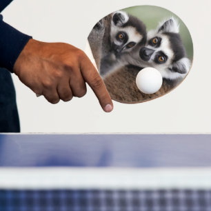 Pala De Ping Pong **"El amor de una madre: Mami y bebé Lemur Cudling