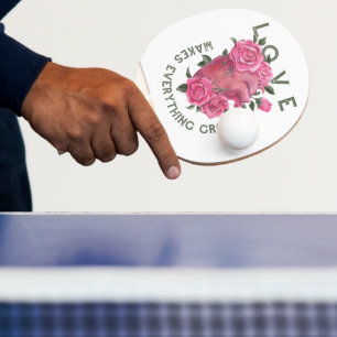 Pala De Ping Pong El amor hace que todo crezca - arte romántico flor