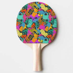 Pala De Ping Pong El animal siluetea el modelo