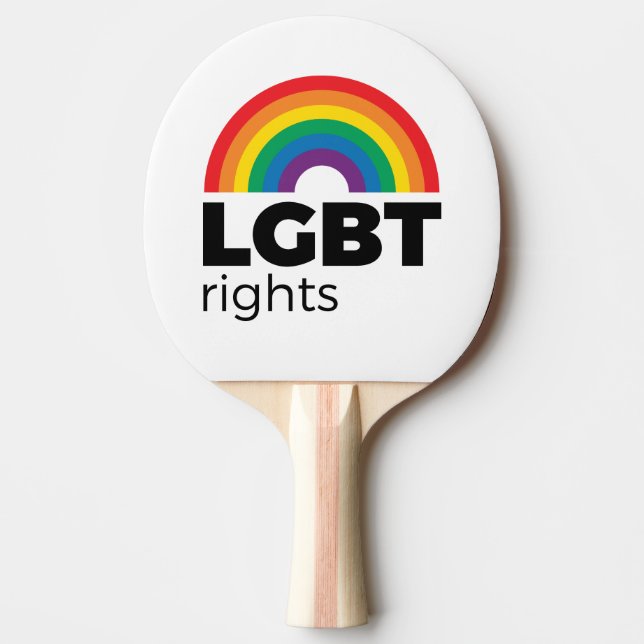 Pala De Ping Pong El arcoiris de los derechos LGBT (Anverso)