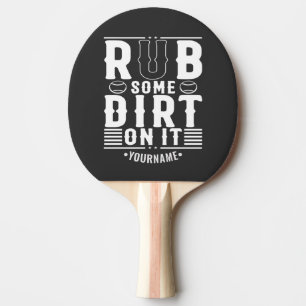 Pala De Ping Pong El Béisbol Funciona Un Poco De Suciedad.