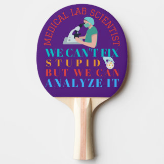 PALA DE PING PONG EL CIENTÍFICO DE LOS LABORATORIOS MÉDICOS NO PUEDE