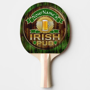 Pala De Ping Pong El día del Pub de St Patrick irlandés conocido