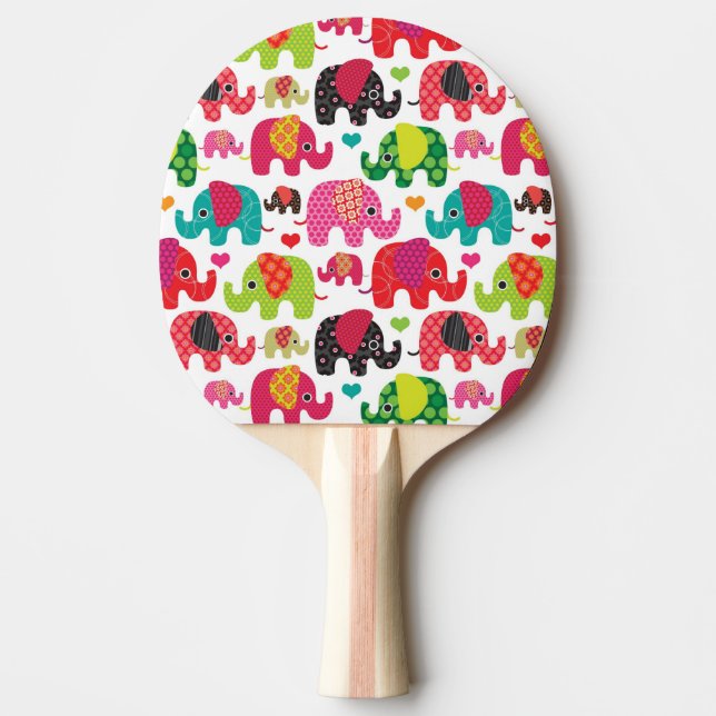 Pala De Ping Pong el elefante retro embroma el papel pintado del (Anverso)