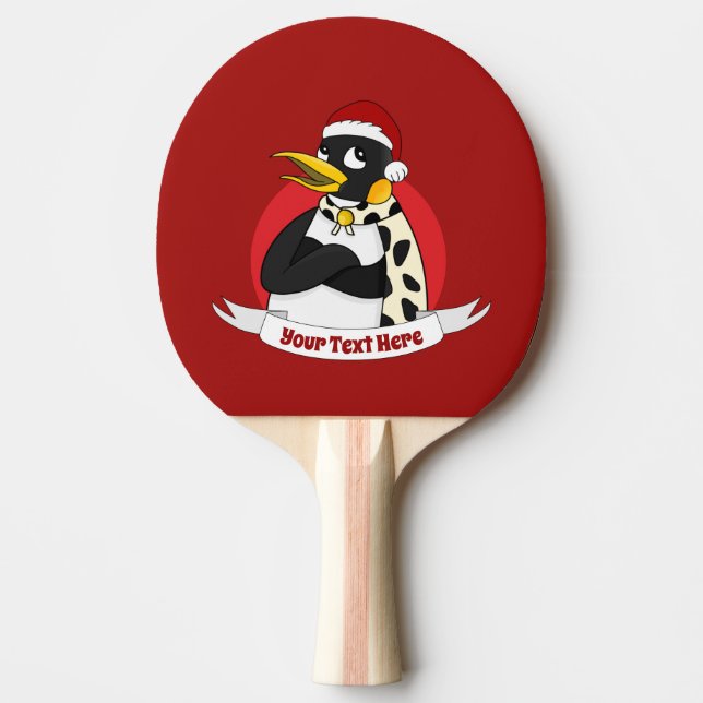 Pala De Ping Pong El emperador sonriente Navidades de pingüinos pers (Anverso)