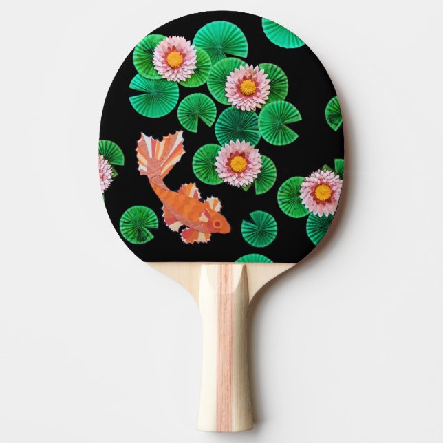 Pala De Ping Pong El estanque de koi de papel (Anverso)