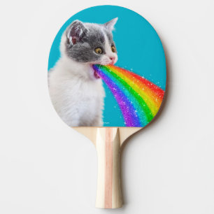 Pala De Ping Pong El gatito derrama el arcoiris