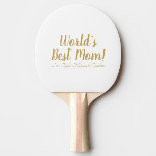 Pala De Ping Pong El guión de la mejor personalizado de oro de mamá 