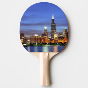 Pala De Ping Pong El horizonte de Chicago del planetario de Adler