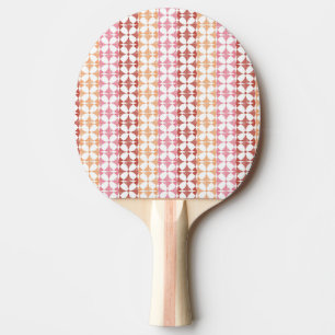 Pala De Ping Pong El ikat rojo geométrico raya el modelo