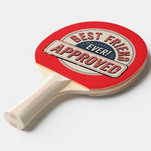 Pala De Ping Pong ¡El mejor amigo de todos! Diseño de texto aprobado