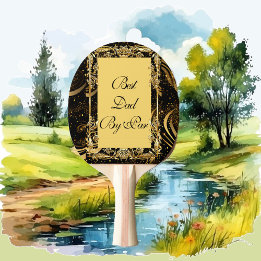 Pala De Ping Pong El mejor papá de la caligrafía moderna de Par Leaf