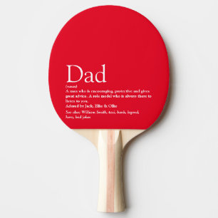 Pala De Ping Pong El mejor papi del mundo en definición de rojo