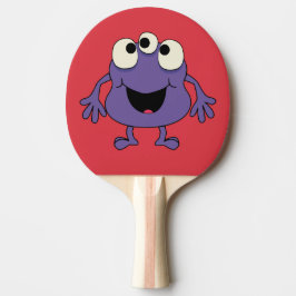 Pala De Ping Pong El monstruo púrpura embroma la paleta de los tenis