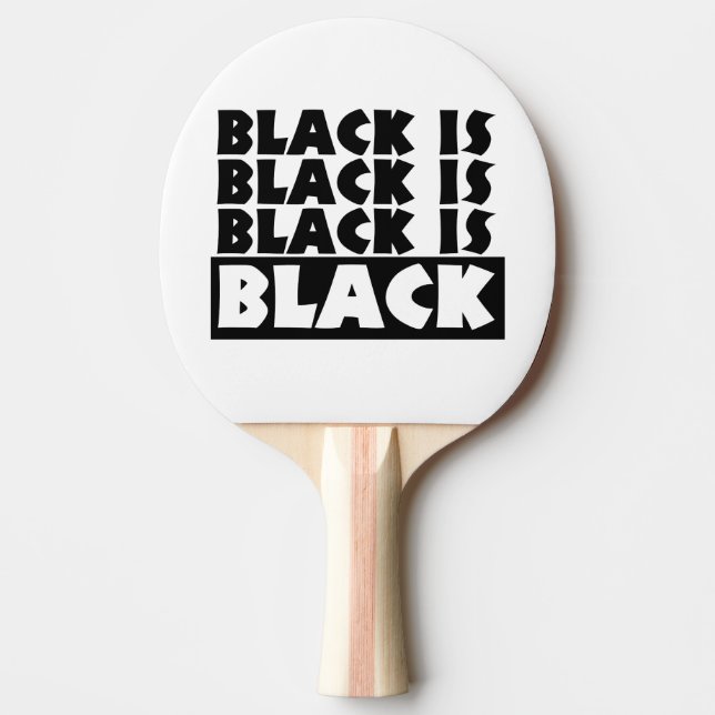 Pala De Ping Pong El negro es negro (Anverso)