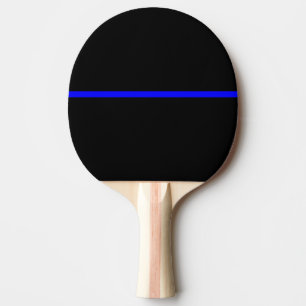 Pala De Ping Pong El negro horizontal de la delgada línea azul simb