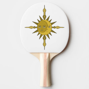 Pala De Ping Pong El sol y la luna