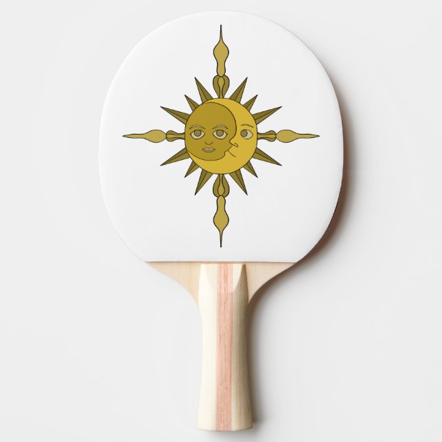Pala De Ping Pong El sol y la luna (Anverso)