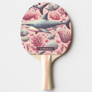 Pala De Ping Pong El tiburón vintage sin soldadura