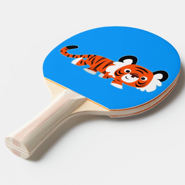 Pala De Ping Pong El tigre Personalizado en el remo de Ping Pong (Ángulo frontal)