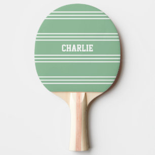 Pala De Ping Pong El verde de musgo raya la paleta de encargo del