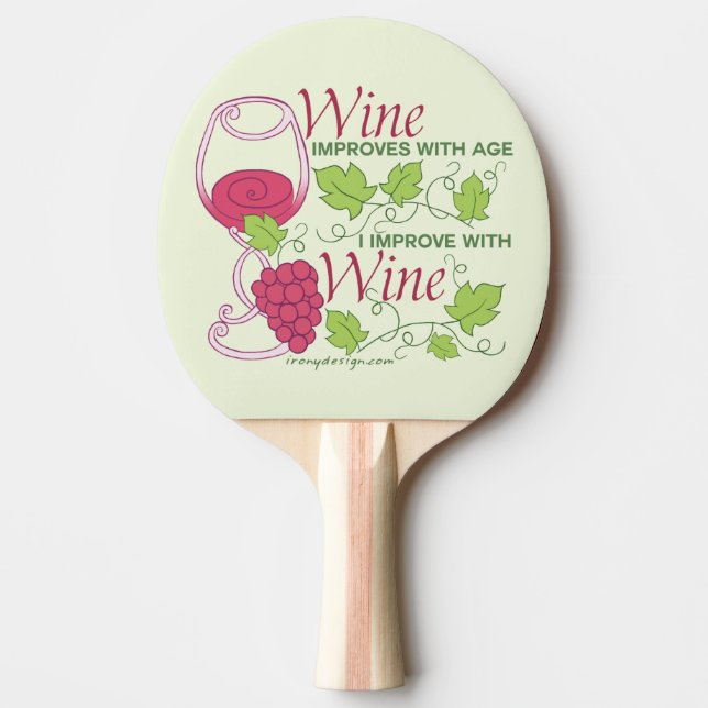 Pala De Ping Pong El vino mejora con edad (Anverso)
