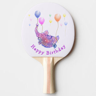 Pala De Ping Pong Elefante volador Funny Birthday Ping Pong Paddle
