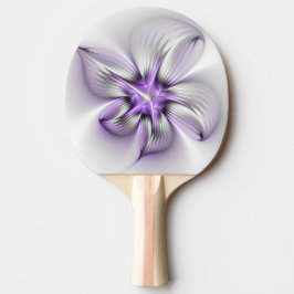 Pala De Ping Pong Elegancia floral arte contemporáneo abstracto viol