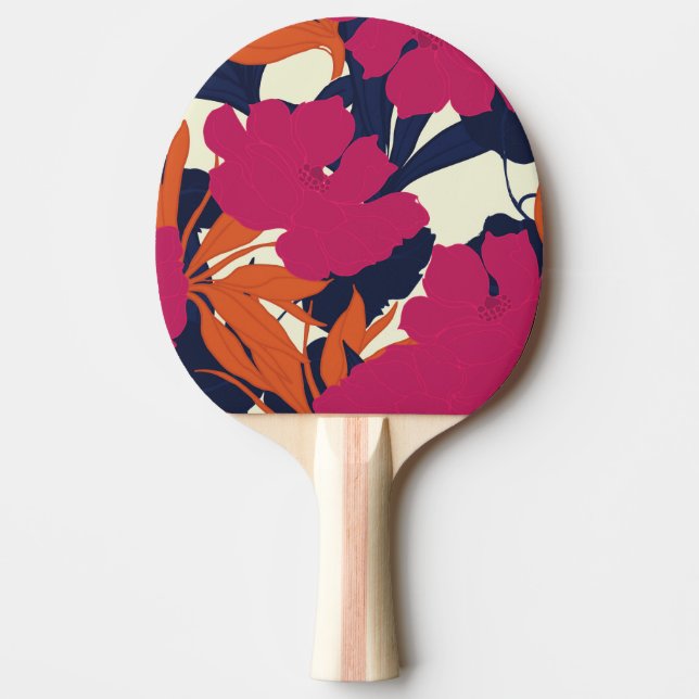 Pala De Ping Pong Elegancia floral: patrón abstracto (Anverso)