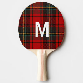 Pala De Ping Pong Elegant green & red tartan plaid Personalized 