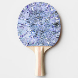 Pala De Ping Pong Elegant ice blue mosaic