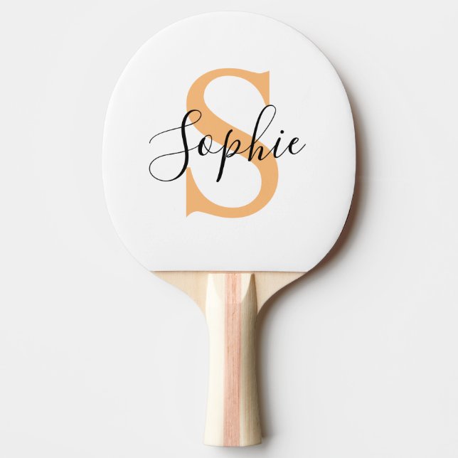 Pala De Ping Pong Elegant Script Custom Name Personalized Gift (Anverso)
