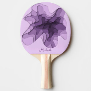 Pala De Ping Pong Elegante Abstracto Ombre Púrpura