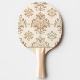 Pala De Ping Pong Elegante beige damasco vintage casa de campo franc