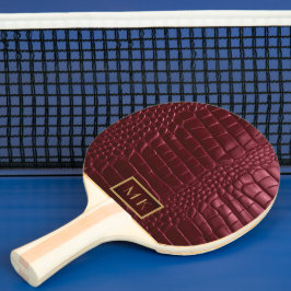 Pala De Ping Pong Elegante cocodrilo rojo burdeos