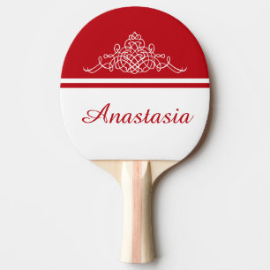 Pala De Ping Pong Elegante diseño floral