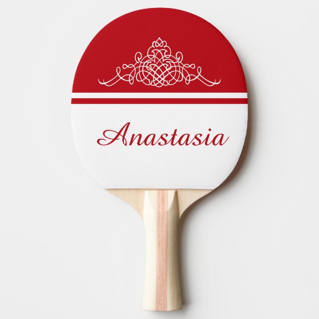 Pala De Ping Pong Elegante diseño floral (Anverso)