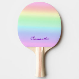 Pala De Ping Pong Elegante estética pastel arcoiris